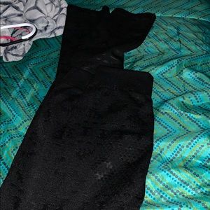 Black detailed leggings